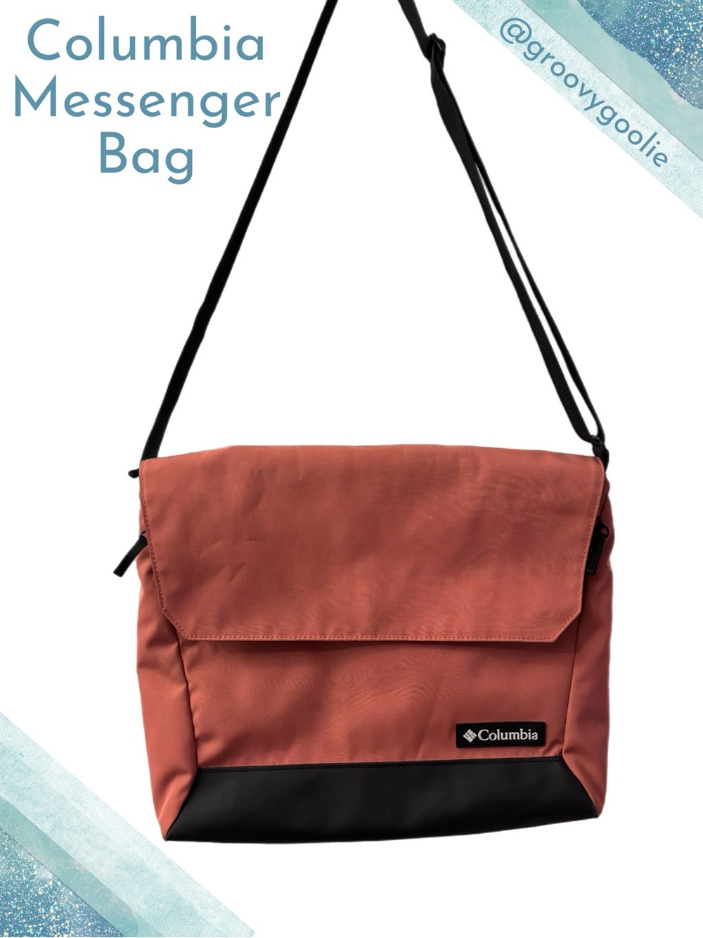 Columbia Messenger Bag style Purse with Black Trim